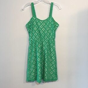 ALYA Green Geometric Lace Overlay A-Line Sundress Women’s Size S by Francesca's